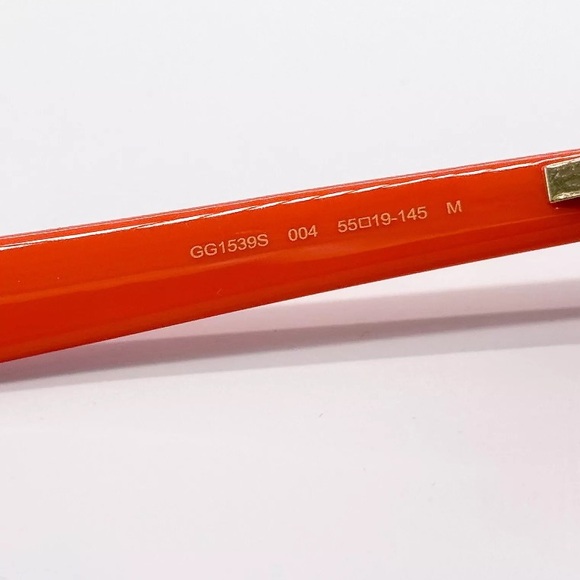 NEW GUCCI GG1539S 004 CAT EYE ORANGE BROWN WOMEN SUNGLASSES GUCCI - Picture 9 of 12